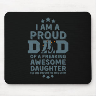 Proud Basketball Dad Shirt From Daughter Mouse Pad
