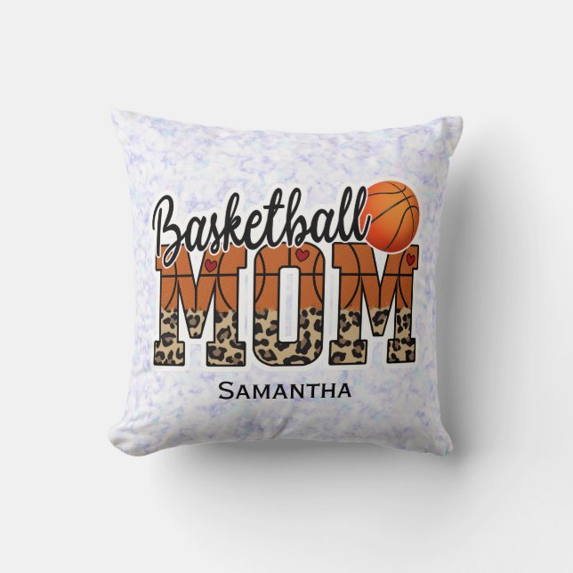 Proud Basketball Mom - Court-Side Champion Cushion (Front)
