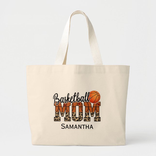 Proud Basketball Mum - Court-Side Champion Large Tote Bag (Front)