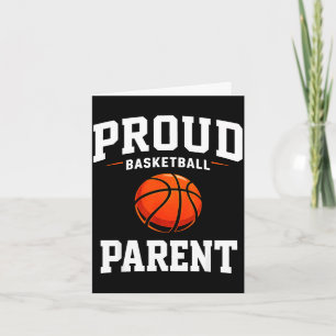 Proud basketball parent funny mum dad court game card