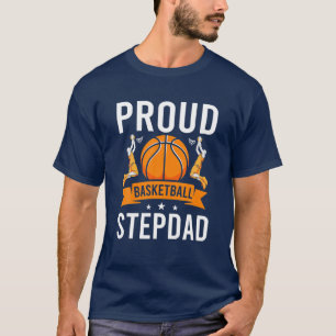 Proud Basketball Stepdad Stepdad T-Shirt