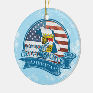 Proud Bavarian American Christmas Ornament