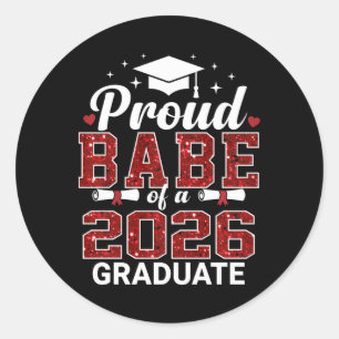 Proud Be Of A 2026 Graduate Senior Graduation Year Classic Round Sticker