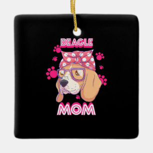 Proud Beagle Dog Mum Ceramic Ornament