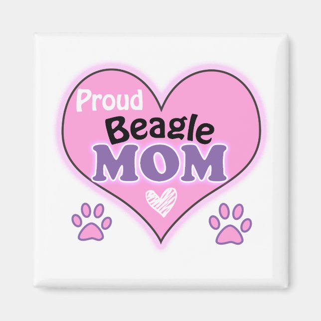 Proud Beagle mum Magnet (Front)