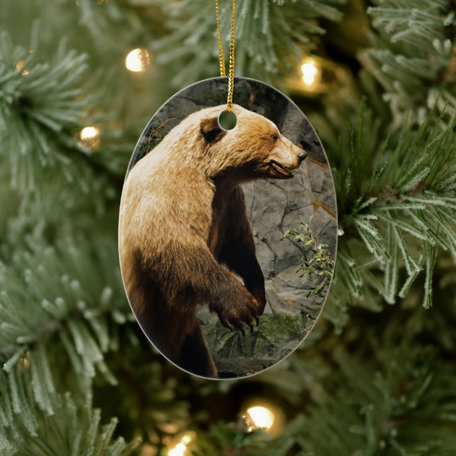 Proud Bear Ceramic Ornament (Tree)