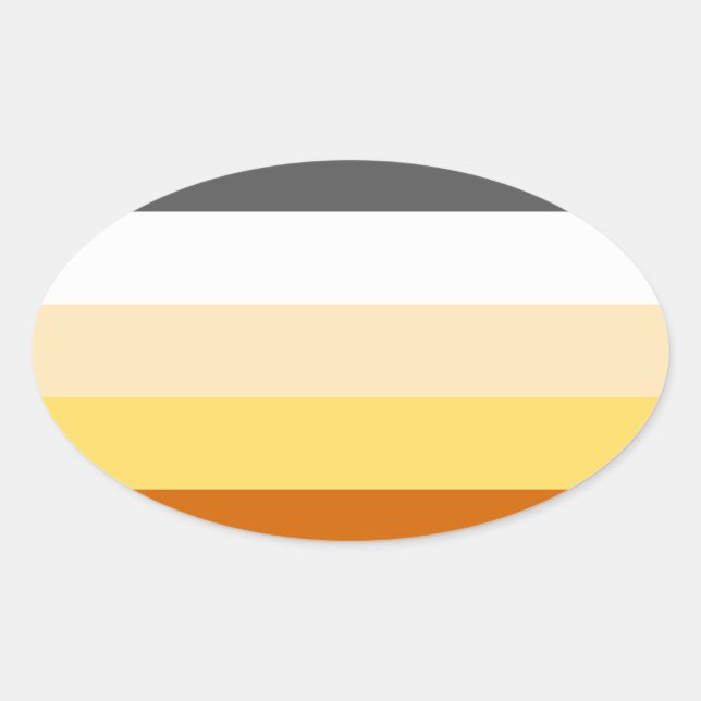 Proud Bear Oval Sticker (Front)