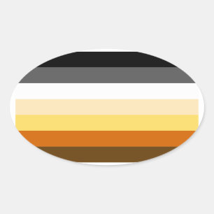 Proud Bear Oval Sticker