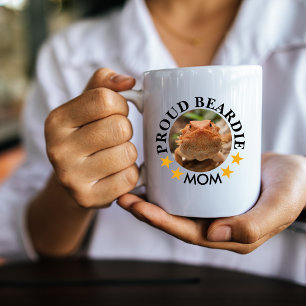 Proud Beardie Mum Custom Pet Photo Coffee Mug