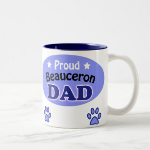 Proud Beauceron Dad Two-Tone Coffee Mug