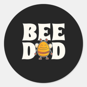 Proud Bee Dad Classic Round Sticker