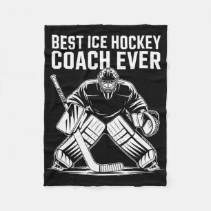 Proud Best Coach Ever, Penalty Ice Hockey Sports P Fleece Blanket