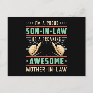 Proud Best Son In Law Freaking Son Gift Idea Postcard