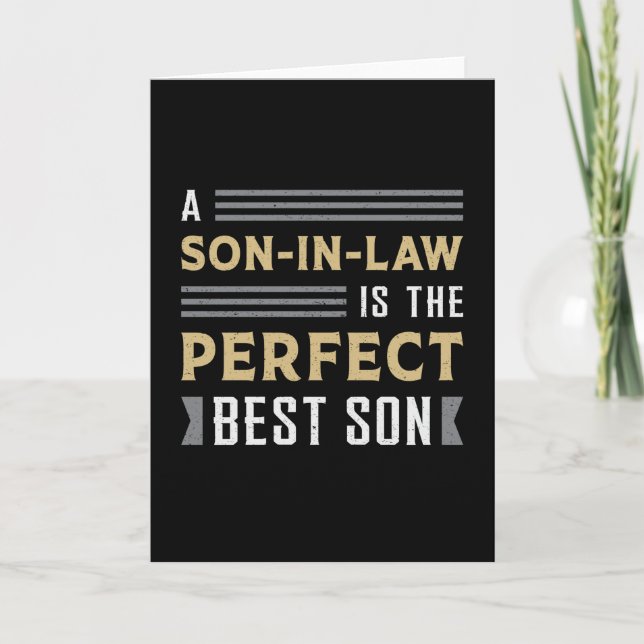 Proud Best Son In Law Son Awesome Gift Idea Card (Front)