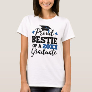 Proud Bestie of a 2022 graduate black blue tassel T-Shirt