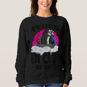 Proud Bi Club Member Opossum Bisexual Flag Rainbow Sweatshirt
