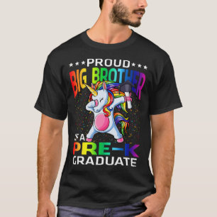 Proud Big Brother Of A Pre-K Graduate Unicorn T-Shirt