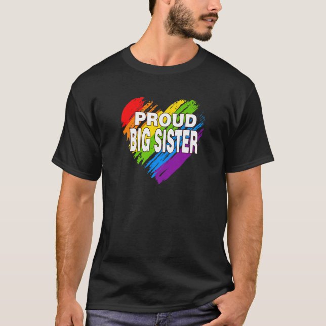 Proud Big Sister Lgbt Rainbow Gay Pride  Women's D T-Shirt (Front)