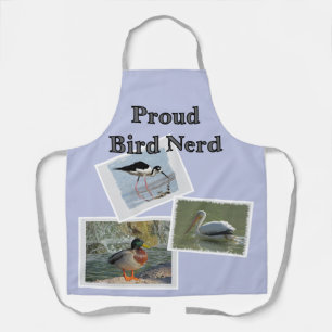 Proud Bird Nerd Bird Photo Scrapbook Style Apron