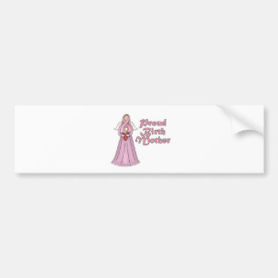Proud Birth Mother Angel Design Bumper Sticker