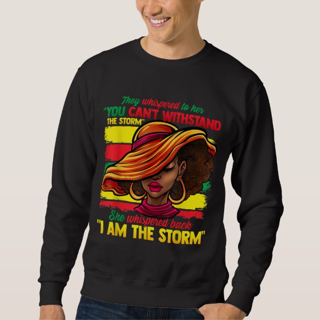 Proud Black African American Ladies Black History  Sweatshirt (Front)