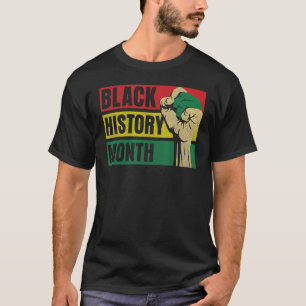 Proud Black African American  Melanin Pride  Black T-Shirt