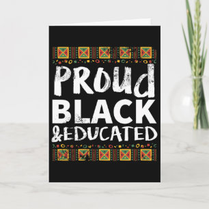 Proud Black And Educated - Black History Month - V Card