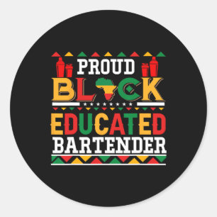 Proud Black Educated Byrtender Costume Juneteenth Classic Round Sticker