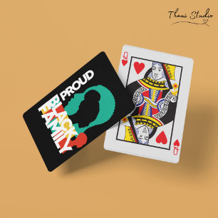 Proud Black Family Black History Month  Playing Cards