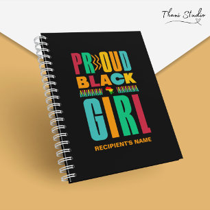 Proud Black Girl Black History Month Family Notebook