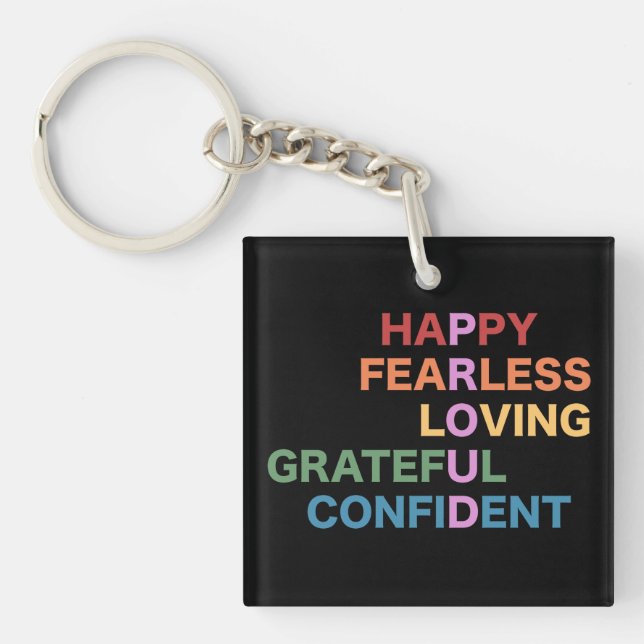 PROUD black Keychain (Front)