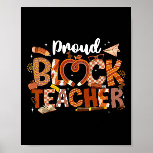 Proud Black Teacher Black History Month Juneteenth Poster