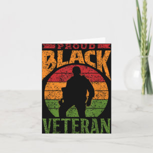 Proud Black Veteran Soldier African American Milit Card