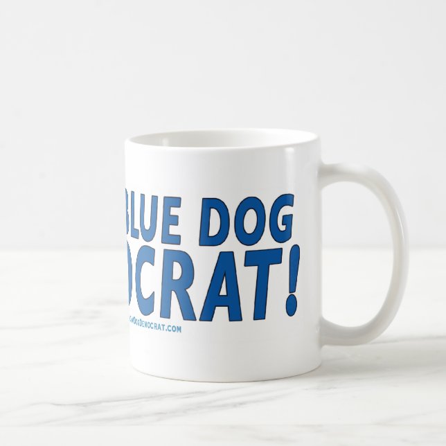 Proud Blue Dog Democrat! Coffee Mug (Right)