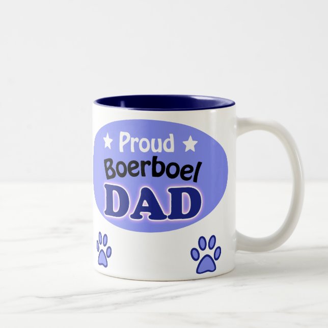 Proud Boerboel Dad Two-Tone Coffee Mug (Right)