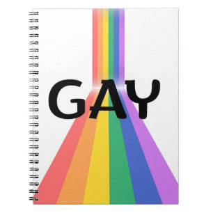 Proud & Bold – "GAY" Typography with Radiant Verti Notebook