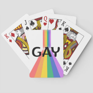 Proud & Bold – "GAY" Typography with Radiant Verti Playing Cards