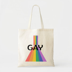 Proud & Bold – "GAY" Typography with Radiant Verti Tote Bag