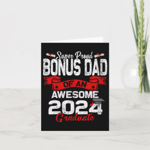 Proud Bonus Dad Of A 2024 Graduate 24 Graduation  Card