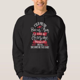Proud Bonus Mom Of Awesome Bonus Daughter Stepmom  Hoodie