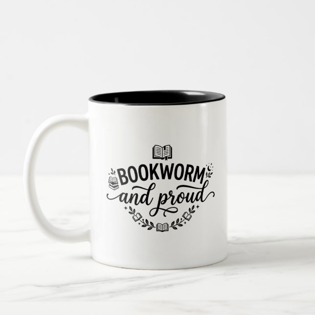Proud Bookworm Two-Tone Mug (Left)