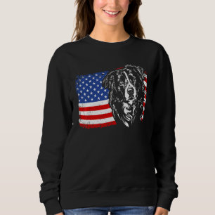 Proud Border Collie American Flag Patriotic Dog Sweatshirt