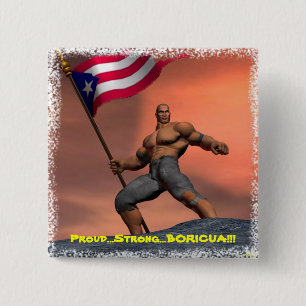Proud Boricua!!! 15 Cm Square Badge