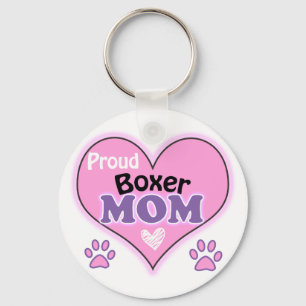 Proud Boxer Mum Key Ring
