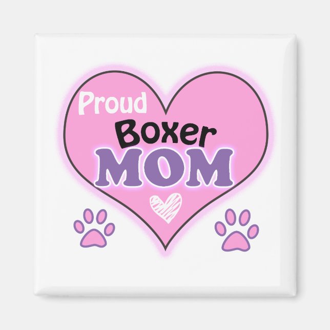 Proud Boxer mum Magnet (Front)