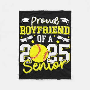 Proud Boyfriend Of 2025 Senior Boyfriend Cl 2025 S Fleece Blanket