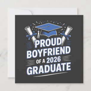 Proud Boyfriend of a 2026 Graduation Couples Invitation