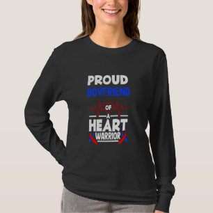 Proud Boyfriend Of A Heart Warrior CHD Awareness T-Shirt
