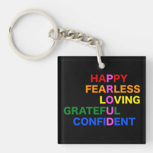 PROUD Bright black Keychain