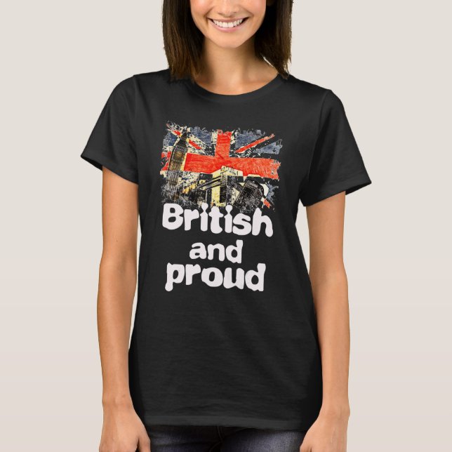 Proud British Patriotic Man Women and Child 1 T-Shirt (Front)